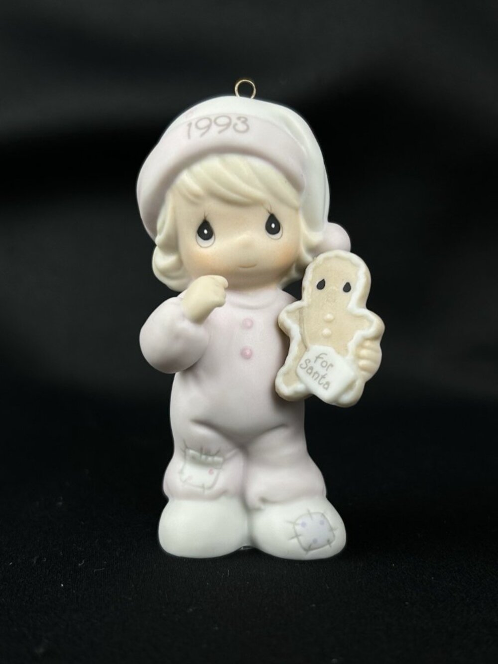 Vtg Precious Moments Christmas Ornament "Wishing You the Sweetest Christmas" '93
